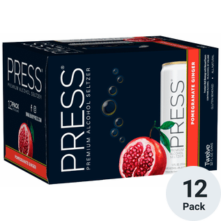 Press Premium Alcohol Seltzer Pomegranate Ginger