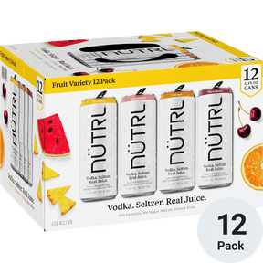 NUTRL Vodka Hard Seltzer Real Fruit Juice Variety Pack