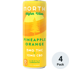 North Higher Vibes THC 5mg Pineapple Orange