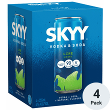 Skyy Vodka and Soda Lime & Mint