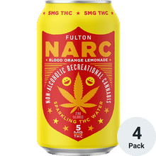 NARC THC 5mg Sparkling Water Blood Orange Lemonade