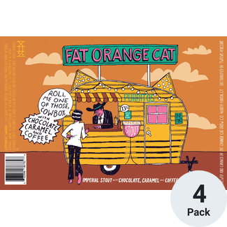 Fat Orange Cat Roll Me One Chocolate Caramel and Coffee