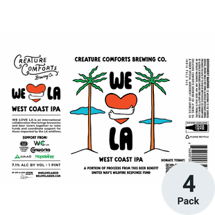 Creature Comforts We Love LA IPA