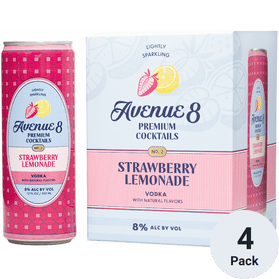 Avenue 8 Lightly Sparkling Strawberry Lemonade with Vodka