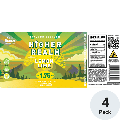 Higher Realm THC 1.75mg Lemon Lime CO