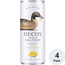 Decoy Premium Seltzer Chardonnay with lemon Ginger