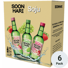 Soon Hari Grape Peach Strawberry Variety 6 Pack Soju