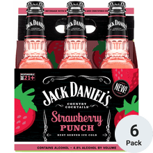 Jack Daniel's Country Cocktails Strawberry Punch 6 Pack Bottles