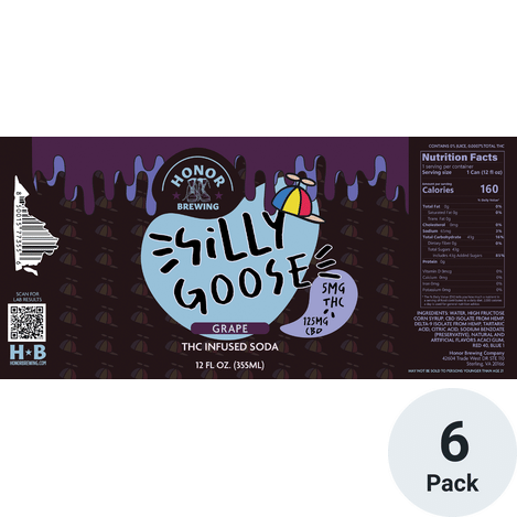 Silly Goose THC 5mg Grape Soda VA