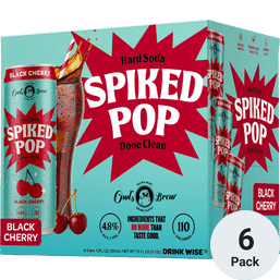 Owl's Brew Spiked Pop Hard Soda Black Cherry