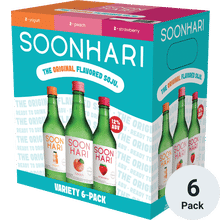 Soonhari Yogurt Peach Strawberry Variety 6 Pack Soju