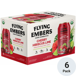 Flying Embers Cherry Hibiscus Lime Hard Kombucha
