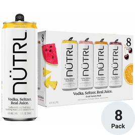 NUTRL Vodka Hard Seltzer Real Fruit Juice Variety Pack