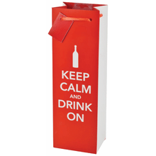 Single Bottle Gift Bag - Keep Calm
