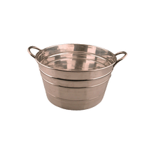 Tub-Silver Metal Round