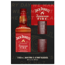 Jack Daniels Tennessee Fire with 2 Shot Glasses Gift