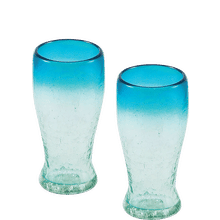 Bambeco Maya Aqua Beer Glasses S/2