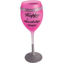 Birthday - Glitter Wine Glass