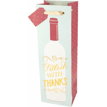 Single Bottle Gift Bag - Filled With Thanks