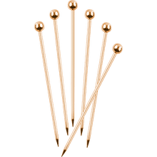 Final Touch Stainless Steel Cocktail Picks - Copper Finish - Set of 6