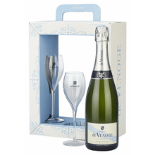 De Venoge Cordon Bleu Brut Select Gift w/ 2 Glasses