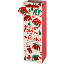 Single Bottle Gift Bag - Tipsy & Toasty by Cakewalk