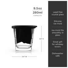Viski Mountain Ice Mould with Glass Set