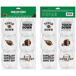 Tossware Wine 6 Pack Game Day Series