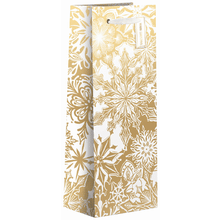 Gift Bag Gold Foliage Snowflake