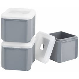 Final Touch Stackable Single 2" X-Large 2 Cube Ice Molds 3 pk- Gray