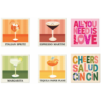 Punch Studio Cocktail Spring Fashion Napkins Assorted 3ply 30 Count