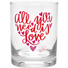 Culver All You Need Is Love 13.5-Ounce DOF Double Old Fashioned Glass