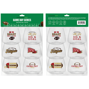 Tossware 12oz Rocks 6 Pack - Gameday Series