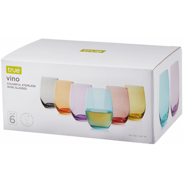 True Color Stemless Glasses Set of 6