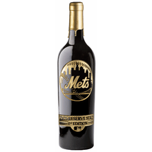 New York Mets Gold Reserve Etched Wine Bottle