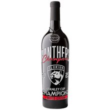 Florida Panthers 2025 Stanley Cup Champions Etched Cabernet Sauvignon