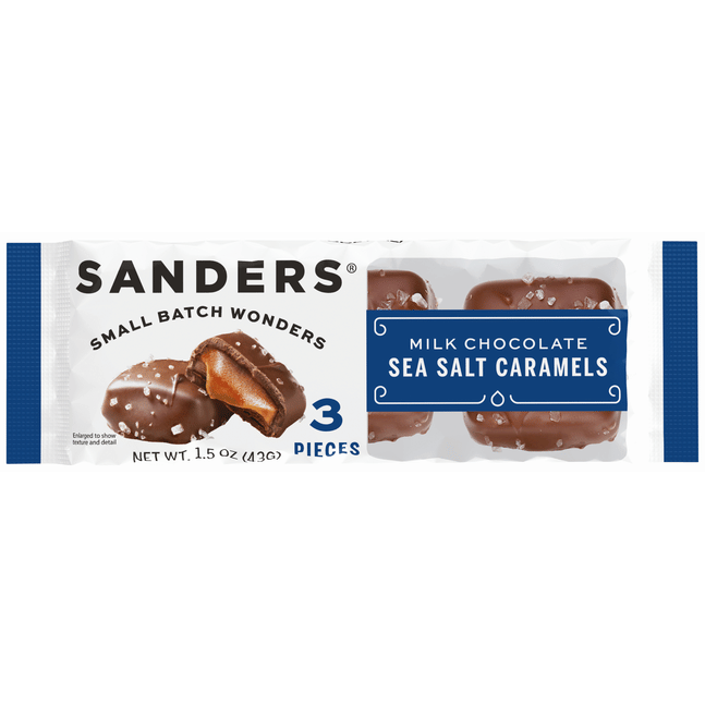 Sanders Milk Chocolate Sea Salt Caramel 3pc
