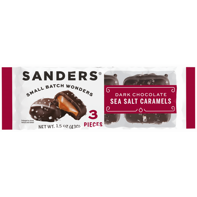 Sanders Dark Chocolate Sea Salt Caramel 3pc