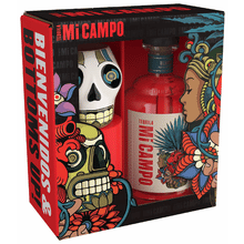 Mi Campo Blanco Tequila with Skull Mug