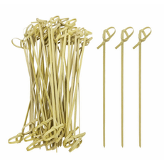 Oggi 50 pack Knotted Bamboo 4-inch Pick