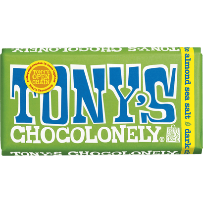 Tony's Dark Chocolate Almond Sea Salt Bar