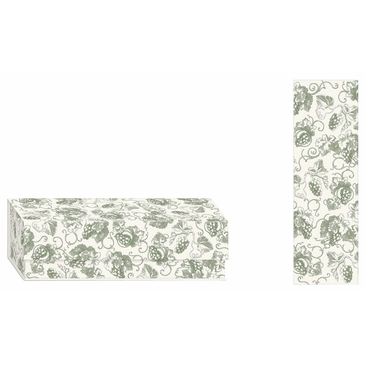 Wine Box - Sage Green Grapes Toile
