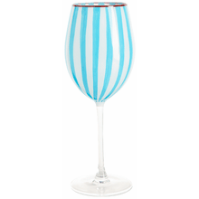 Cabana Blue Stripe - Wine Glass