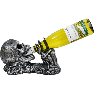 Wild Eye Wine Bottle Holder - Silver Skull