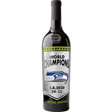 Seattle Seahawks 2025 World Champions Banner Etched Wine