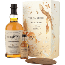 The Balvenie DoubleWood 12 Single Malt with 14 Yr 50ml and 2 Coasters