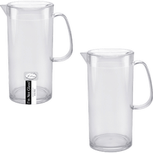 King Zak 98oz Clear Acrylic Pitcher with Lid