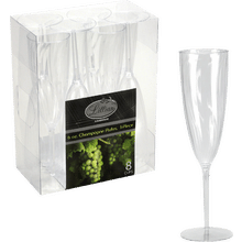 King Zak 6oz Clear Champagne Flutes (Set of 8)