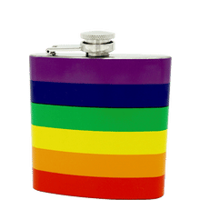 Rainbow 6oz Metal Flask
