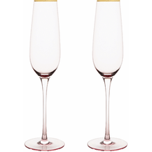Rose Crystal Champagne Flute Set by Twine